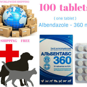 100 tablets ( Albendazole 360mg ) Animal Antihelminthic Oral analogue of Valbazen®