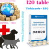 120 Tablets ( Tinidazole 250mg ) for Dogs, Cats, Rabbits,Pigeons - Tindamax Analog