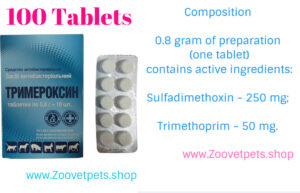 Sulfadimethoxine Trimethoprim dogs cats cattle diarrhoea bronchopneumonia eimeriosis colisepticaemia salmonellosis pasteurellosis pneumonia staphylococcus abscesses veterinary medicine