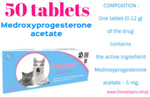 Medroxyprogesterone Acetate dogs cats heat control sexual activity behavior correction Delvosteron analog Provera analog Depo-Provera analog veterinary medicine