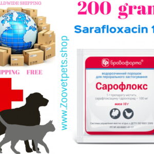 Sarafloxacin 10% poultry treatment chickens broilers young chickens turkeys colibacillosis salmonellosis necrotic enteritis septicemia staphylococcosis streptococcosis mycoplasmosis hemophilosis pasteurellosis respiratory diseases gastrointestinal infections urinary tract infections bronchitis gastrophilosis cloacitis pneumonia rhinitis sepsis SaraFlox analog Sarafin analog veterinary medicine