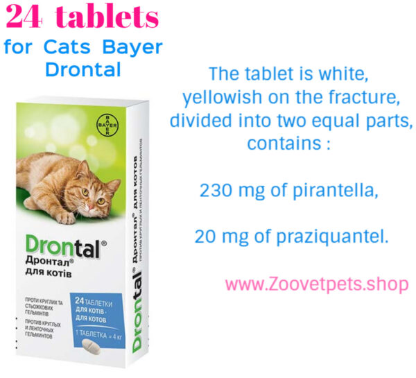 Bayer Drontal cats antihelminthic deworming helminth infections broad spectrum prevention treatment veterinary medicine