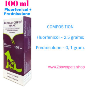 Fluorfenicol Prednisolone cats dogs wounds dermatitis infections eczema surgery trauma pyoderma veterinary medicine