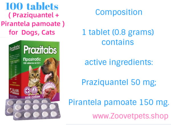 Praziquantel Pirantel Pamoate dogs cats deworming cestodes trematodes nematodes Drontal Plus analog veterinary medicine