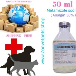 Metamizole Sodium pain relief arthritis claudication bursitis tendinitis fractures Analgin 50% veterinary medicine