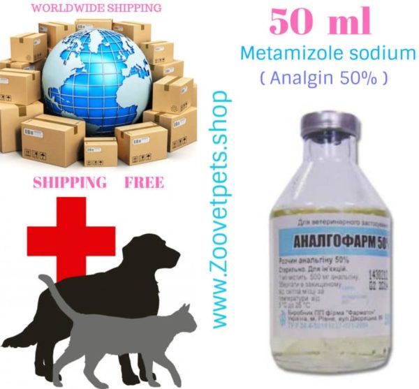 50ml ( Metamizole sodium ) of animals in diseases of the muscles and joints (arthritis, claudication, bursitis, tendinitis, fractures), to reduce pain of various origins ( Analgin 50% )