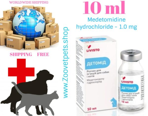 10 ml ( Medetomidine hydrochloride) Dogs and cats: for sedation and analgesia related to clinical examinations and procedures, minor surgical examinations, and as a premedication before general anesthesia