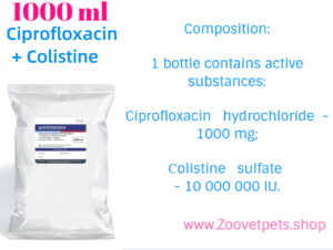 Ciprofloxacin Colistine bacterial infections pneumonia dogs cats Cipro Ciloxan veterinary medicine pet health
