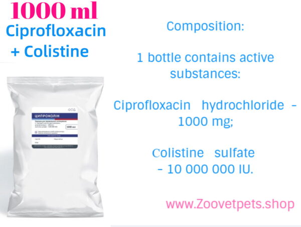 Ciprofloxacin Colistine bacterial infections pneumonia dogs cats Cipro Ciloxan veterinary medicine pet health