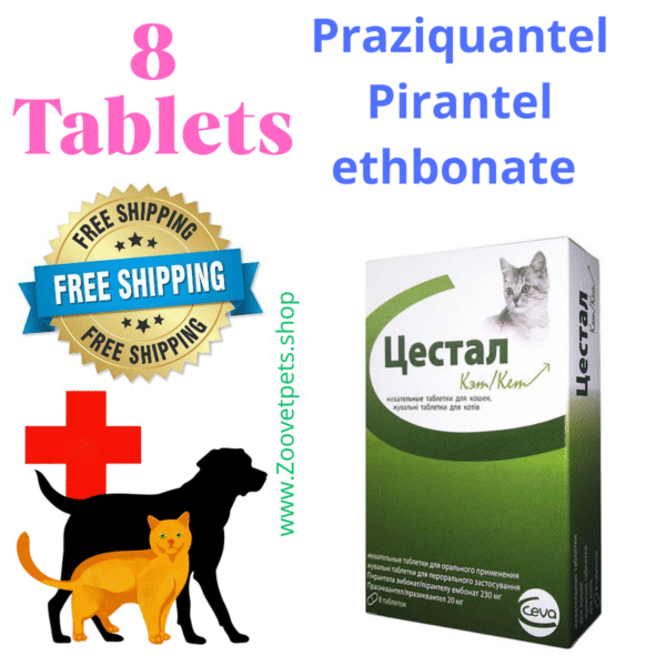 8 Tablets ( Cestal ) for Catss - Nematodosis & Cestodosis