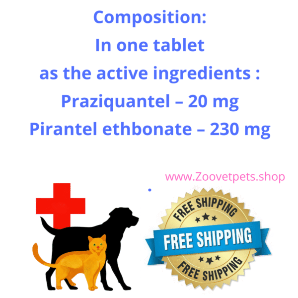 8 Tablets ( Cestal ) for Catss - Nematodosis & Cestodosis